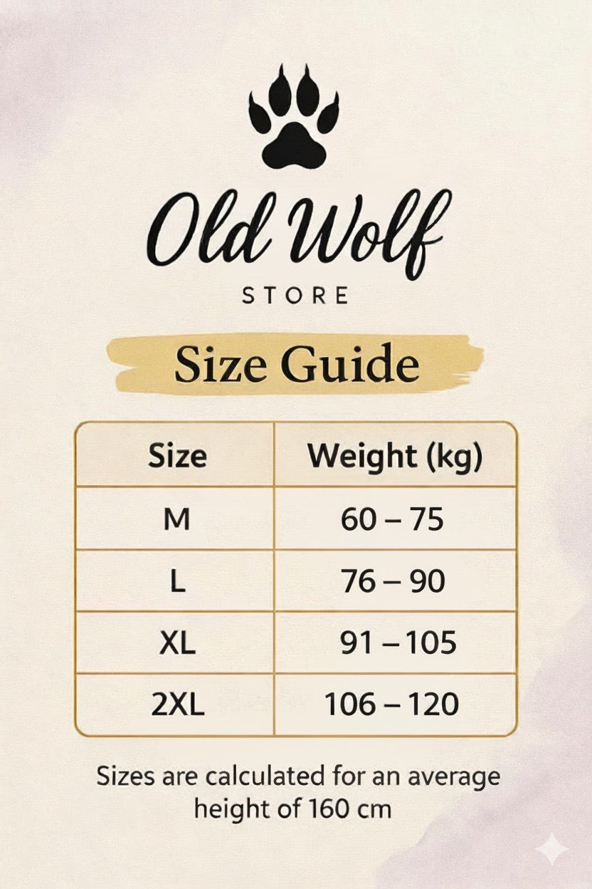 Size Chart for الطقم KZ