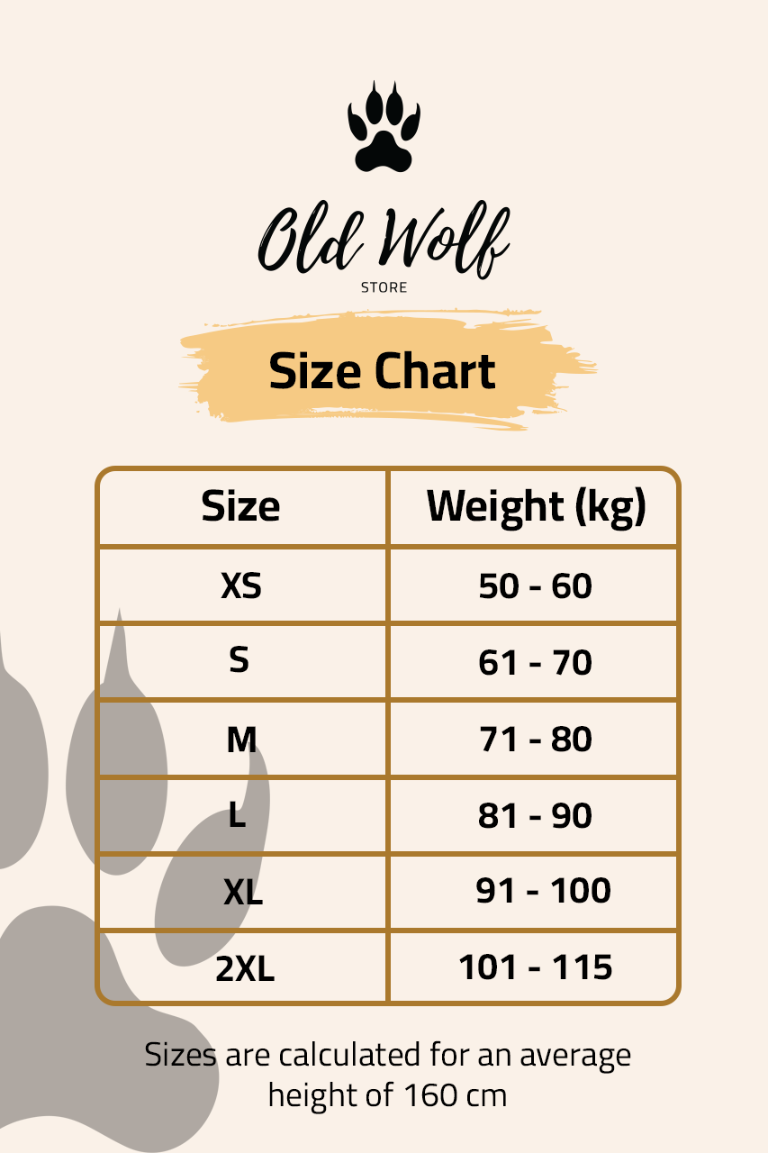 Size Chart for السووت SM